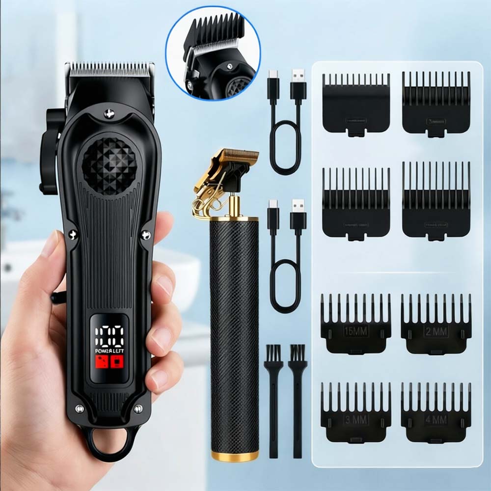 Men'S Grooming Products - Professional Hair Clippers with LED Display,
