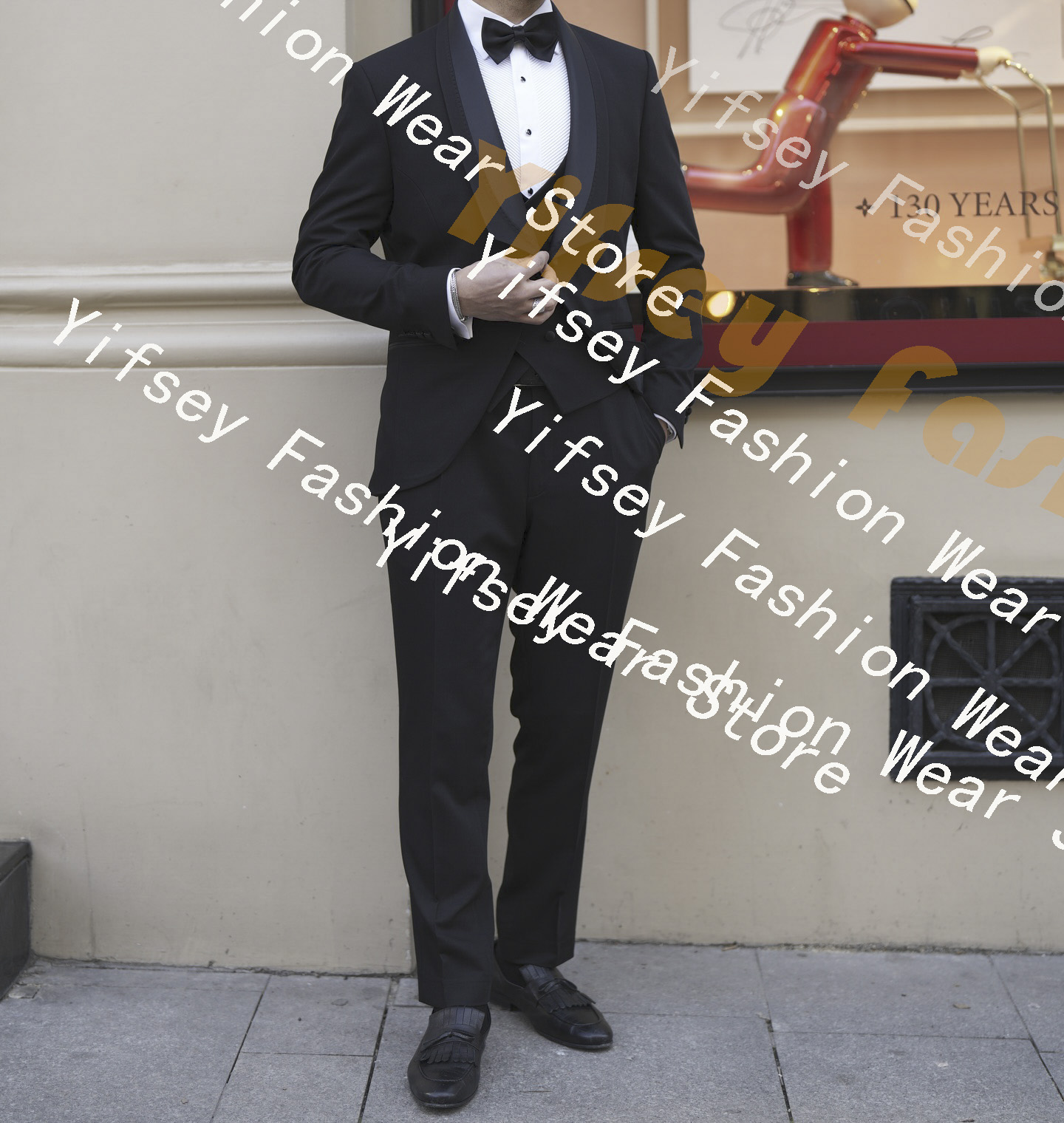 Men'S Grooming Set - Double Shawl Collar Full Men Suit