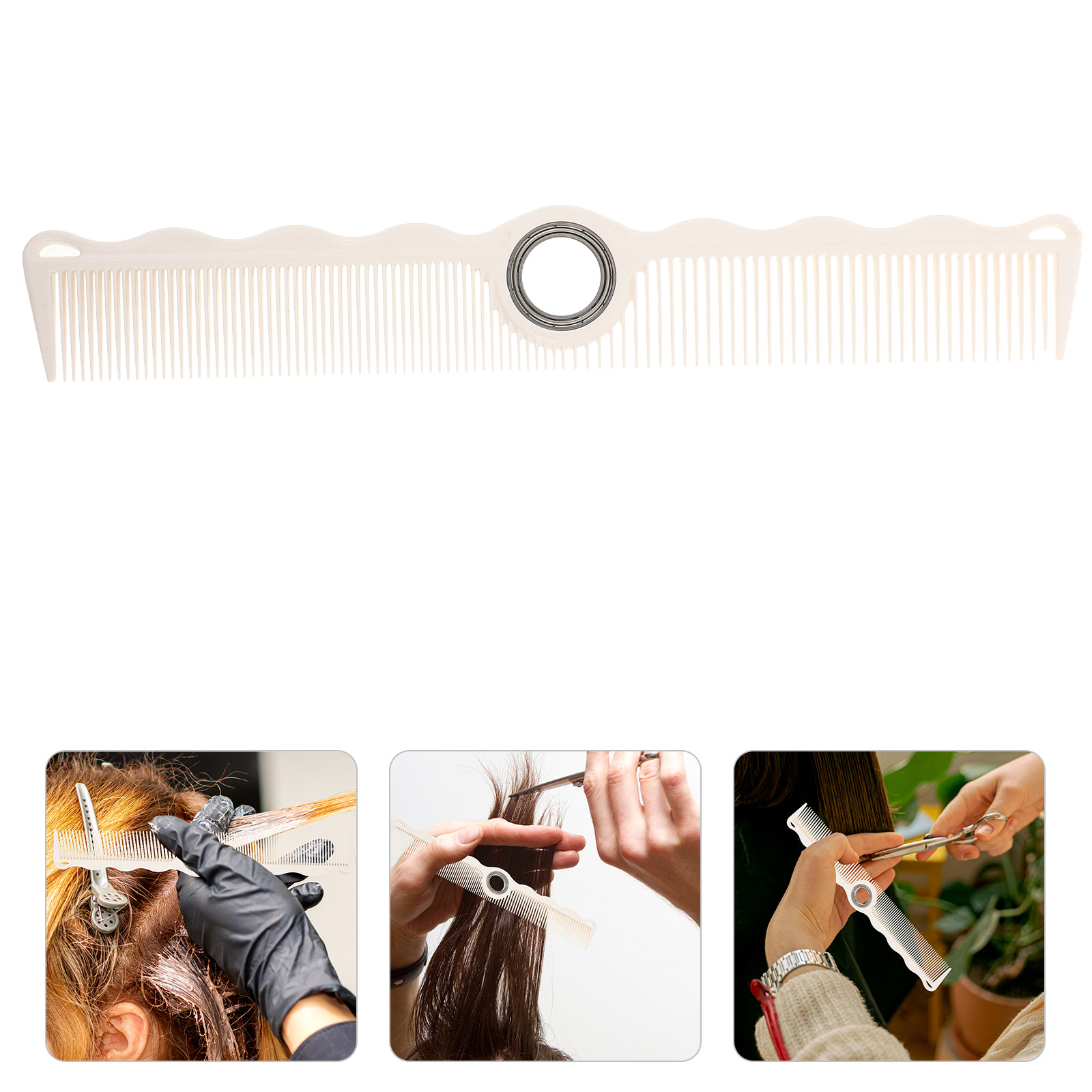 Comb Fine Tooth - Rotatable Hair Comb for Barbers Finger