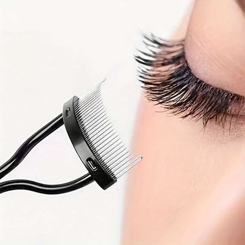 Comb Fine Tooth - 1-Piece Steel Needle Eyelash Comb Brush,