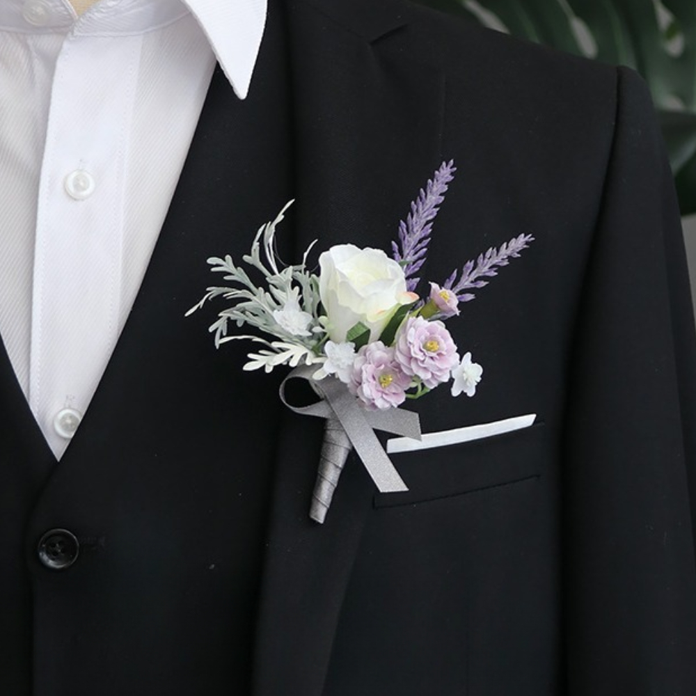 Groom Boutonniere Wedding Deco - Men'S Grooming For Marriage 评论和价格