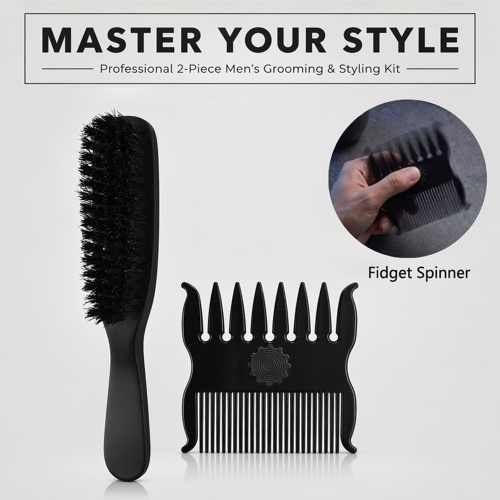 1/2Pcs Set Hairstyle Comb 360° - Men'S Grooming Hairstyles 评论和价格