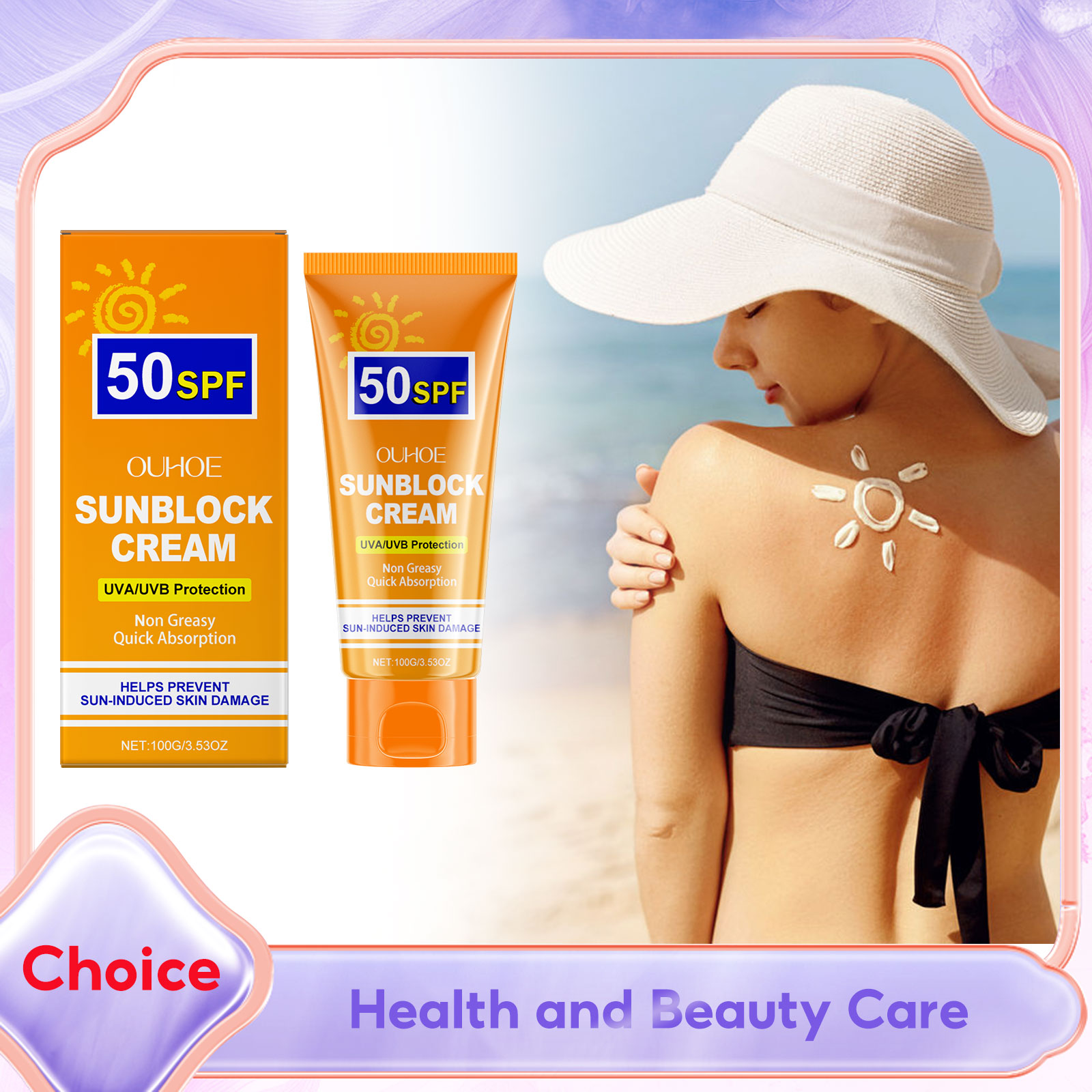 Facial Body Sunscreen SPF50 Wh - Face Moisturizer Spf 评论和价格