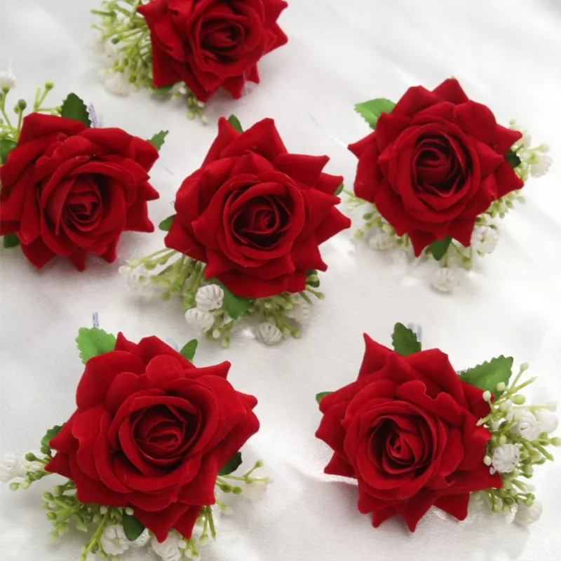 6PCS/set Boutonniere for Men G - Men'S Grooming For Marriage 评论和价格