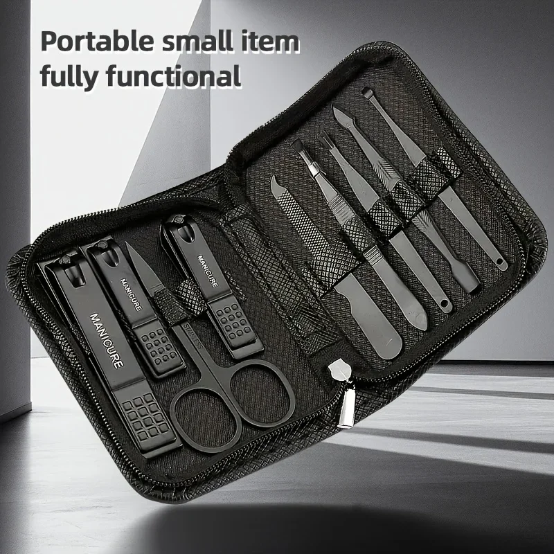 9 Piece in 1 Manicure Set Pedi - Men'S Grooming Products 评论和价格
