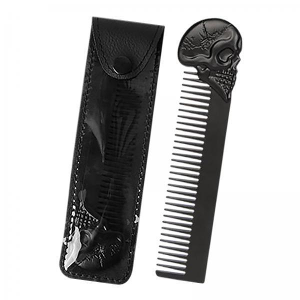 Skull Head Pocket Beard Comb Z - Men'S Grooming Hairstyles 评论和价格