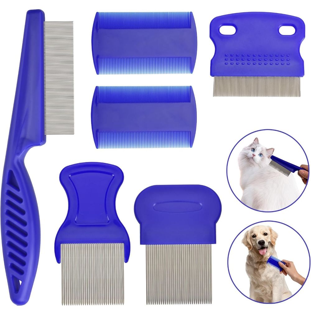 6Pcs/Set ABS Flea Comb Set Fin - Comb Fine Tooth 评论和价格