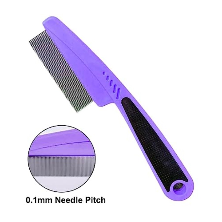 Flea Comb with Rubber Handle,  - Comb Fine Tooth 评论和价格