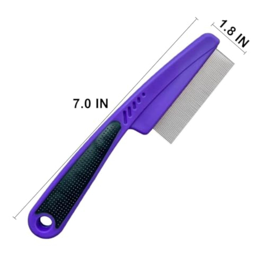 Flea Comb with Rubber Handle,  - Comb Fine Tooth 评论和价格