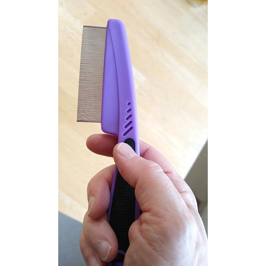 Flea Comb with Rubber Handle,  - Comb Fine Tooth 评论和价格