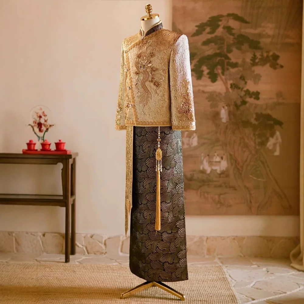 Chinese Style Wedding Groom Co - Men'S Grooming For Marriage 评论和价格