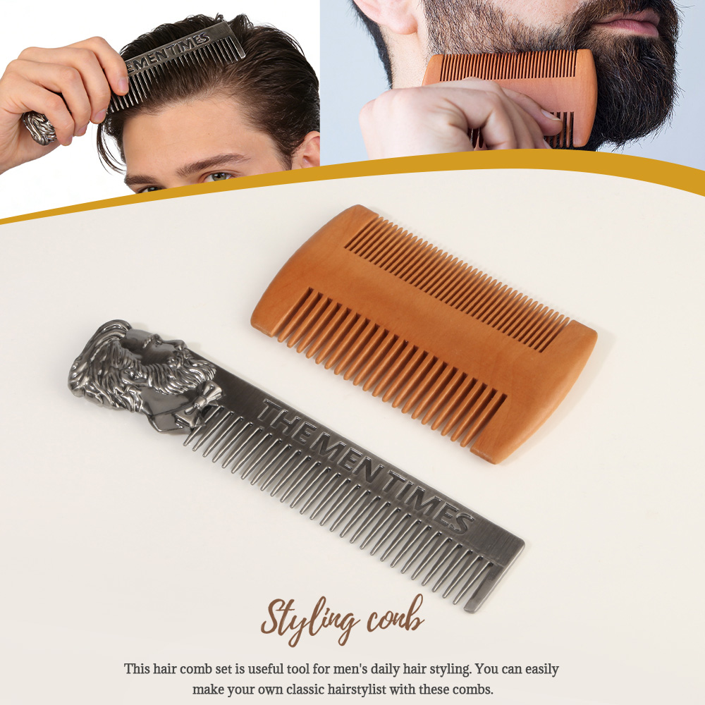 Men Vintage Beard & Hair Comb  - Men'S Grooming Hairstyles 评论和价格