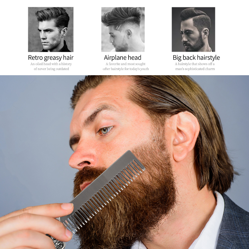 Men Vintage Beard & Hair Comb  - Men'S Grooming Hairstyles 评论和价格