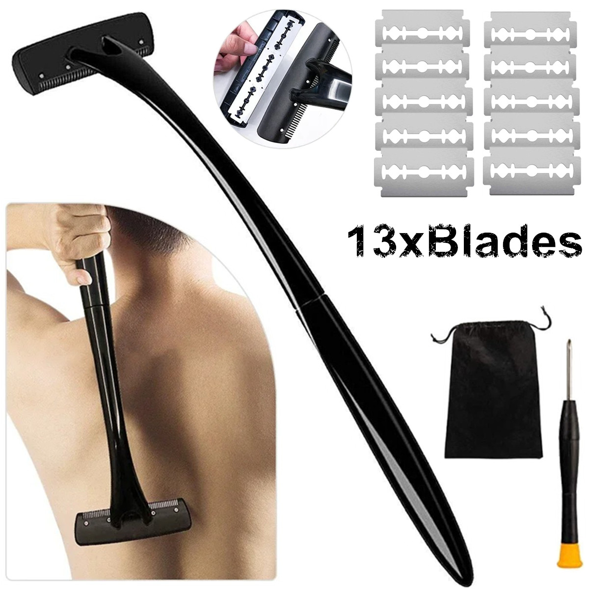 Long Handle Back Shaver for Me - Men'S Grooming Hair Removal 评论和价格